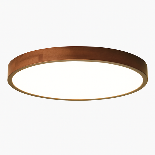 Moderne LED plafondlamp in geometrische houten vorm Evelyn
