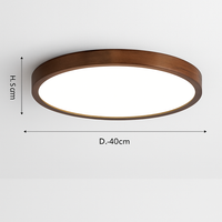 Moderne LED plafondlamp in geometrische houten vorm Evelyn
