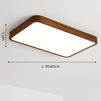 Moderne LED plafondlamp in geometrische houten vorm Evelyn