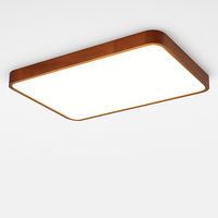 Moderne LED plafondlamp in geometrische houten vorm Evelyn