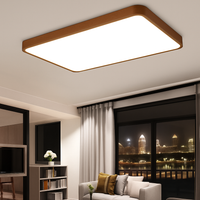 Moderne LED plafondlamp in geometrische houten vorm Evelyn