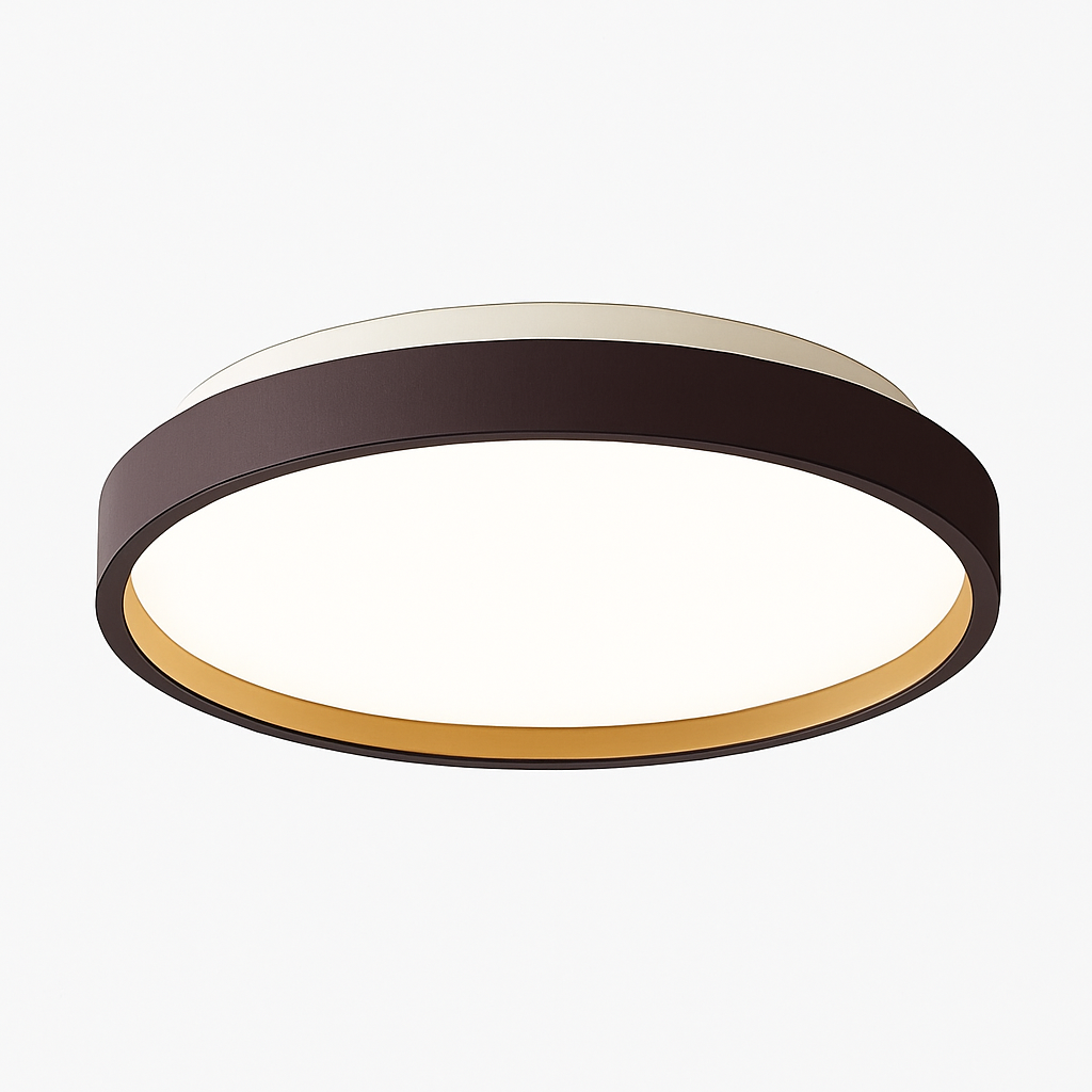 Moderne LED metalen plafondlamp cirkelvormig en slank Glenn