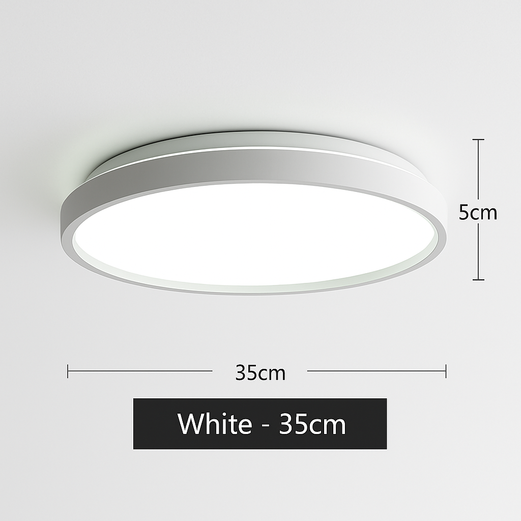 Moderne LED metalen plafondlamp cirkelvormig en slank Glenn