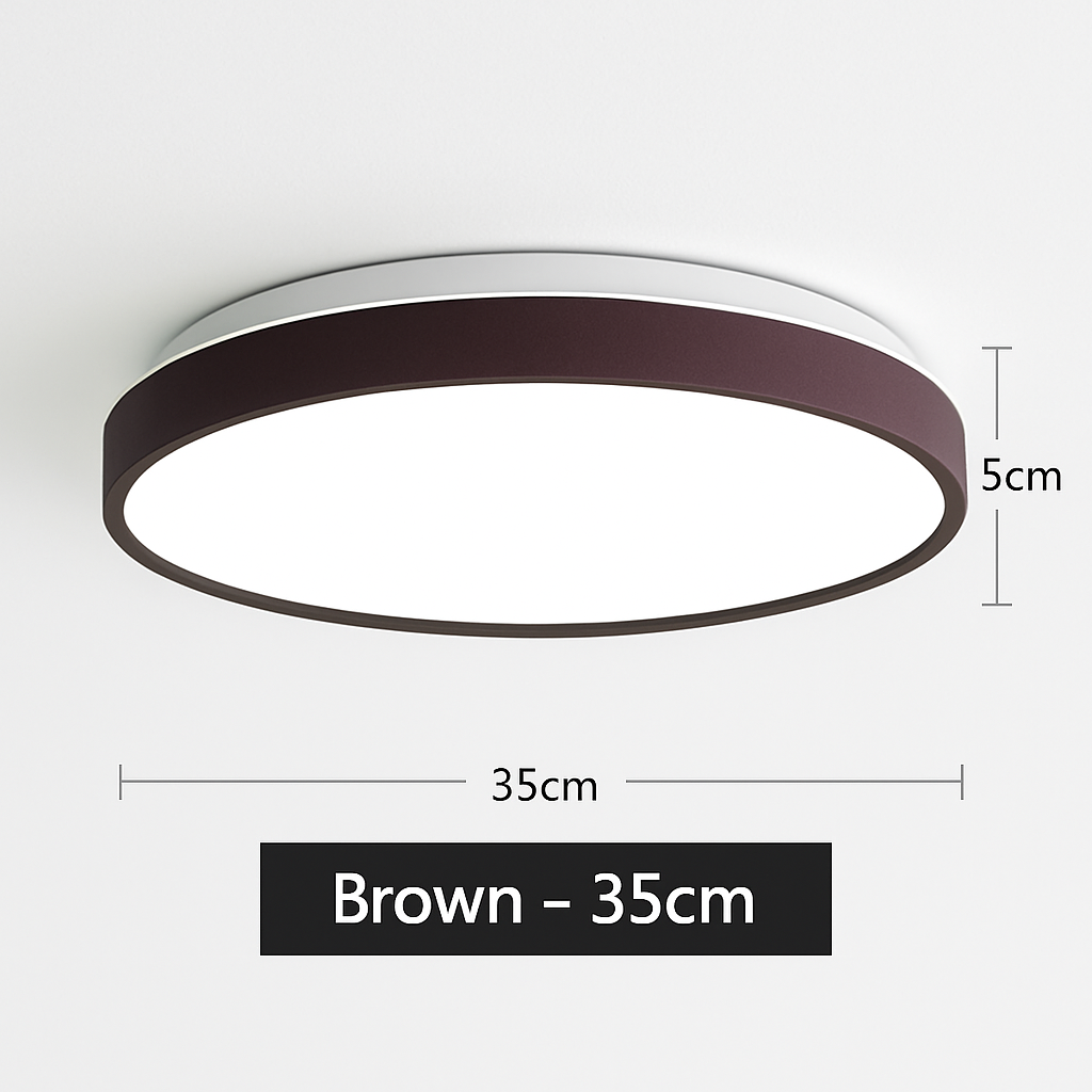 Moderne LED metalen plafondlamp cirkelvormig en slank Glenn