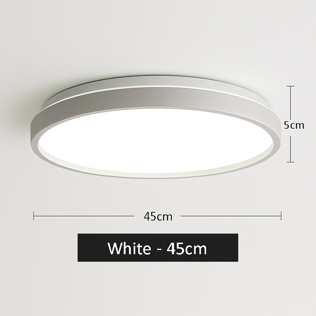 Moderne LED metalen plafondlamp cirkelvormig en slank Glenn