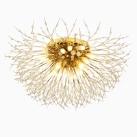 moderne creatieve ronde design kristallen plafondlamp paardenbloem