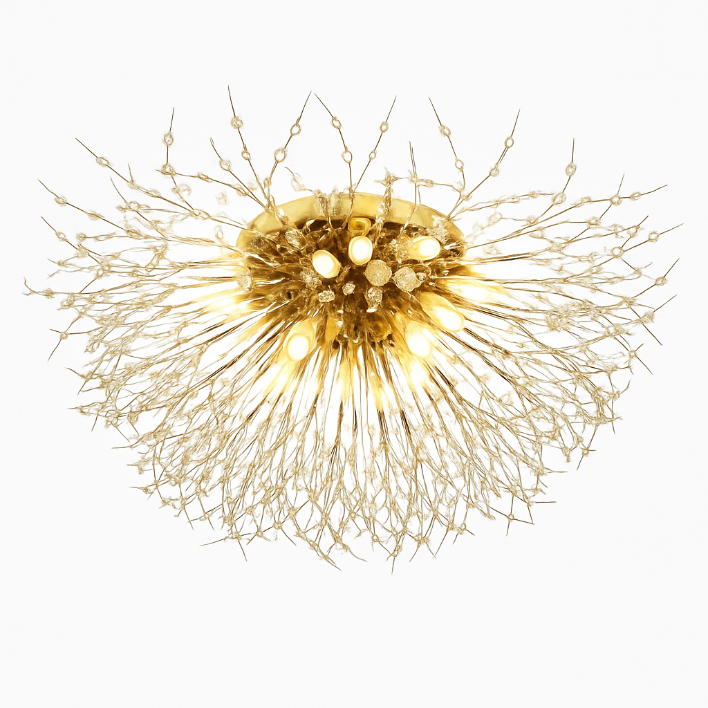 moderne creatieve ronde design kristallen plafondlamp paardenbloem