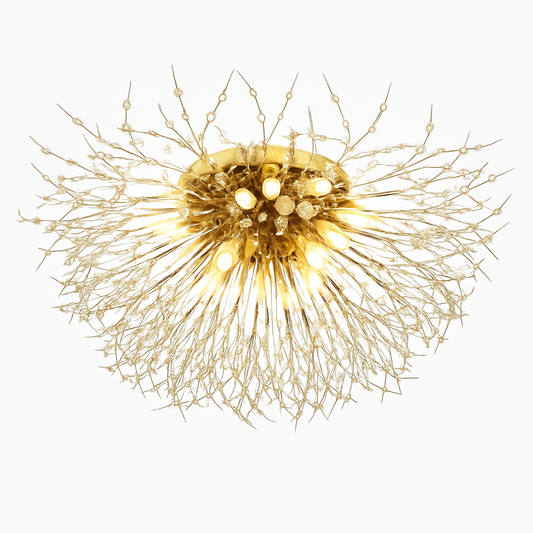 moderne creatieve ronde design kristallen plafondlamp paardenbloem