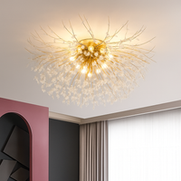 moderne creatieve ronde design kristallen plafondlamp paardenbloem