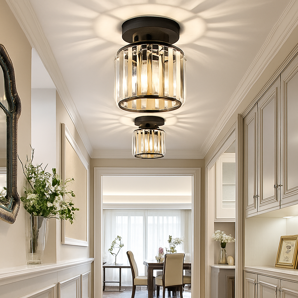 Ronde of vierkante plafondlamp van kristalglas Luxury