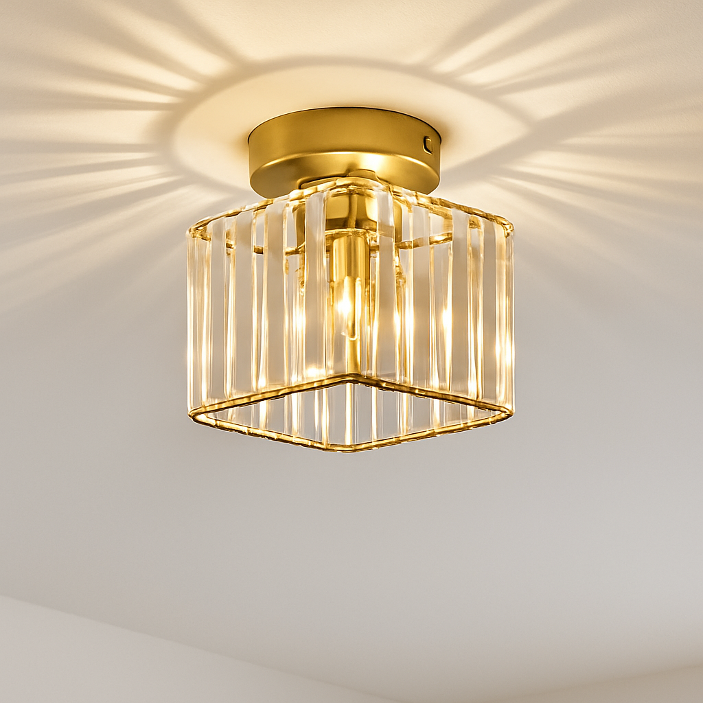 Ronde of vierkante plafondlamp van kristalglas Luxury
