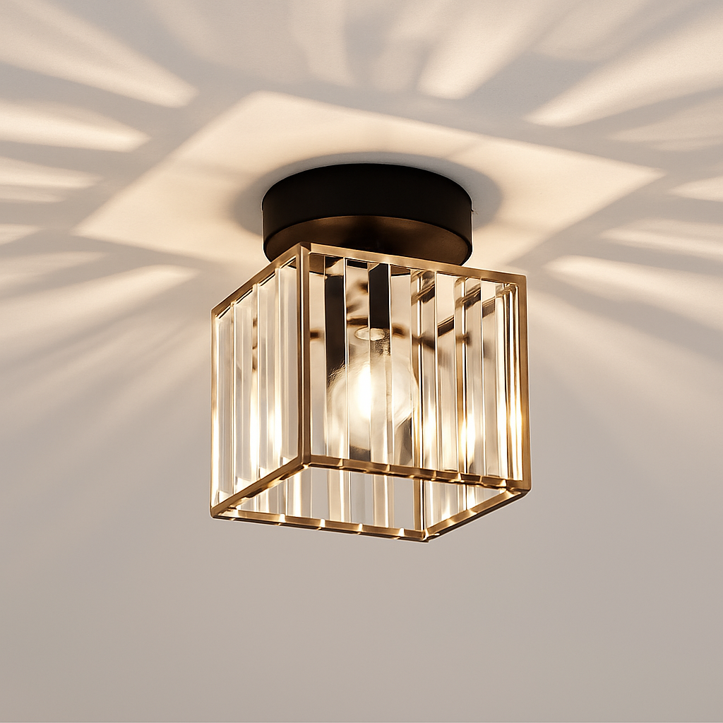 Ronde of vierkante plafondlamp van kristalglas Luxury