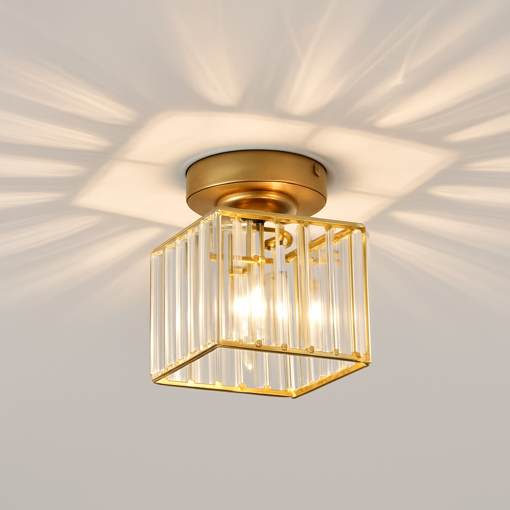 Ronde of vierkante plafondlamp van kristalglas Luxury