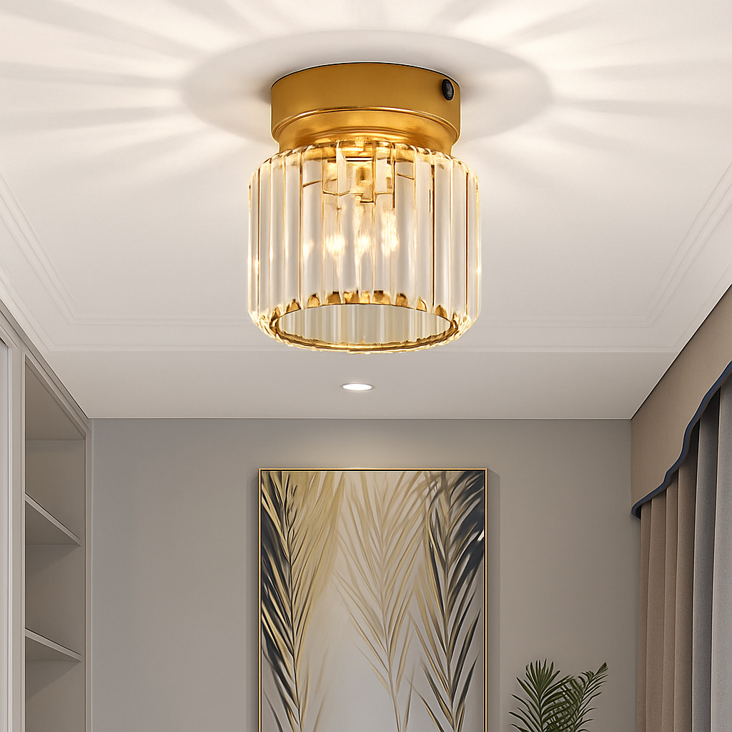 Ronde of vierkante plafondlamp van kristalglas Luxury