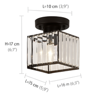 Ronde of vierkante plafondlamp van kristalglas Luxury