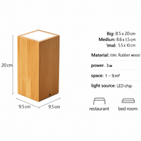 Plafonnier spot met LED cube in hout