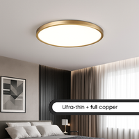 Zeer fijne koperen plafondlamp