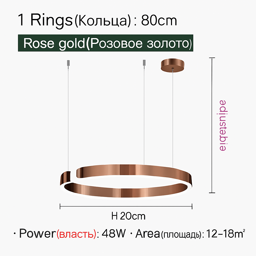 Plafondlamp hanglamp kroonluchters voor eetkamer LED slaapkamer woonkamer Scandinavische huisdecoratie moderne ronde ringlampen