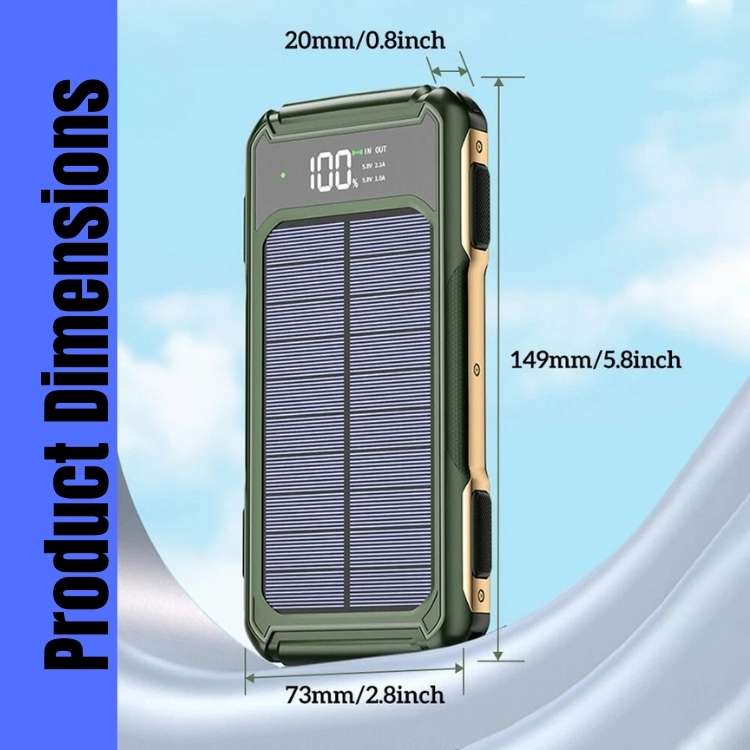 PowerFlex Zonnebatterij Oplader 200000mAh