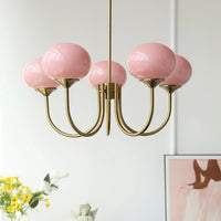 Retro glamour hanglamp met bolvormige lampenkappen
