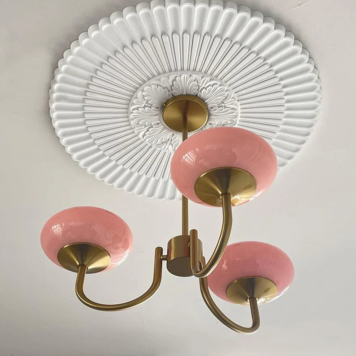 Retro glamour hanglamp met bolvormige lampenkappen
