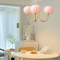 Retro glamour hanglamp met bolvormige lampenkappen