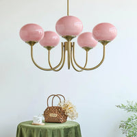 Retro glamour hanglamp met bolvormige lampenkappen