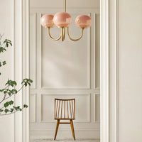 Retro glamour hanglamp met bolvormige lampenkappen