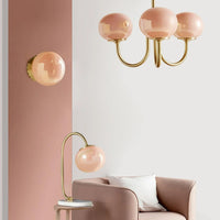Retro glamour hanglamp met bolvormige lampenkappen