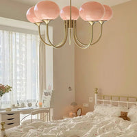 Retro glamour hanglamp met bolvormige lampenkappen