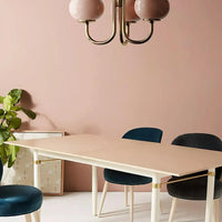 Retro glamour hanglamp met bolvormige lampenkappen