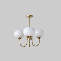 Retro glamour hanglamp met bolvormige lampenkappen