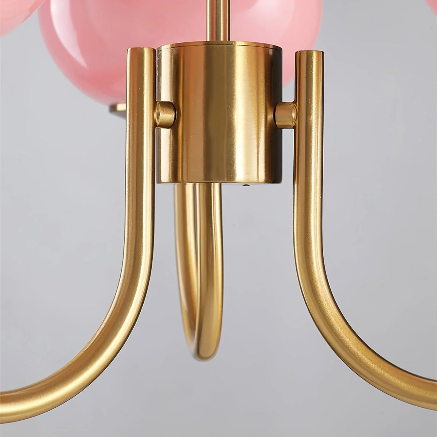 Retro glamour hanglamp met bolvormige lampenkappen