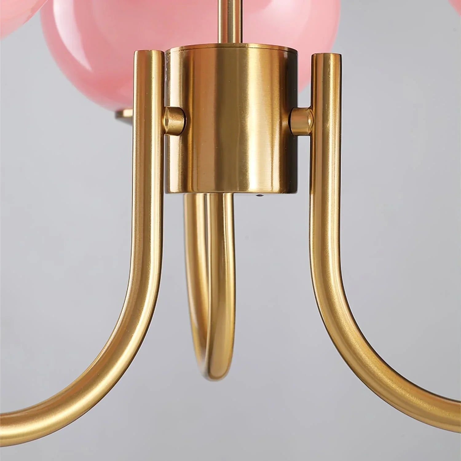 Retro glamour hanglamp met bolvormige lampenkappen