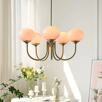 Retro glamour hanglamp met bolvormige lampenkappen