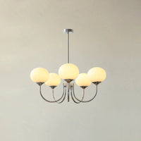Retro glamour hanglamp met bolvormige lampenkappen