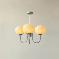 Retro glamour hanglamp met bolvormige lampenkappen