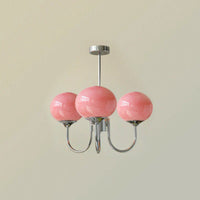 Retro glamour hanglamp met bolvormige lampenkappen