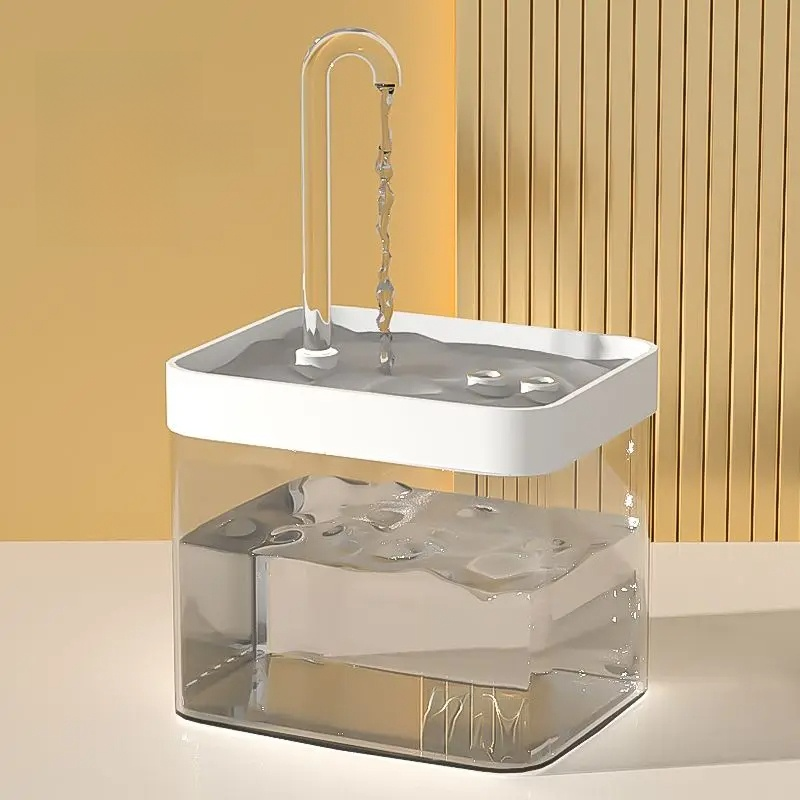 Ultra-stille huisdieren waterfontein met intelligente filtratie - 1,5 l roestvrij staal