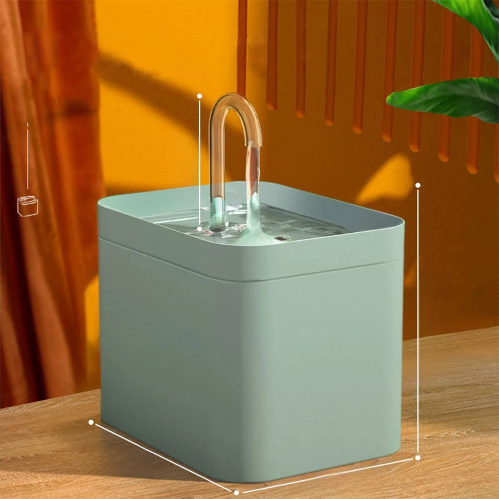 Ultra-stille huisdieren waterfontein met intelligente filtratie - 1,5 l roestvrij staal