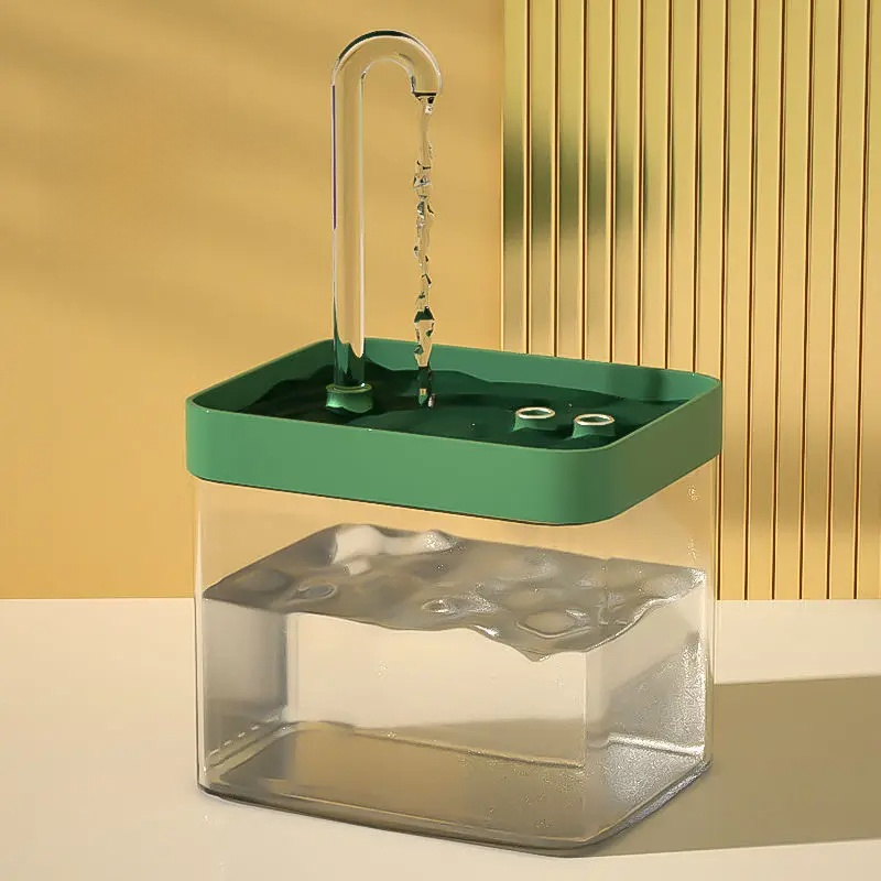 Ultra-stille huisdieren waterfontein met intelligente filtratie - 1,5 l roestvrij staal