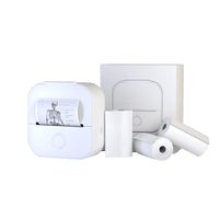 Draagbare printer met 4 stickerrollen
