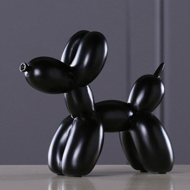Artisano Luxe Ballon Hond Sculptuur | Exquisite handgemaakte hars kunstwerk dat een speelse touch toevoegt aan elke luxe decor