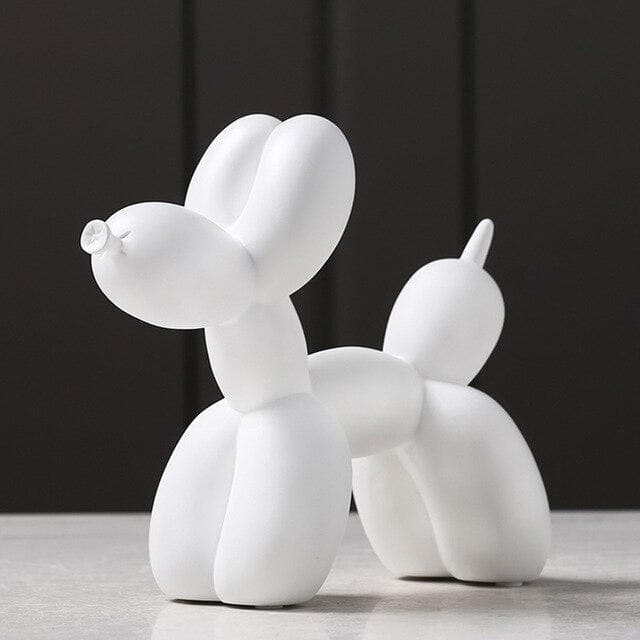 Artisano Luxe Ballon Hond Sculptuur | Exquisite handgemaakte hars kunstwerk dat een speelse touch toevoegt aan elke luxe decor