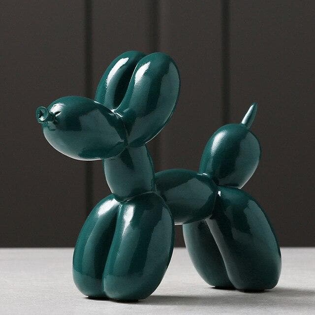 Artisano Luxe Ballon Hond Sculptuur | Exquisite handgemaakte hars kunstwerk dat een speelse touch toevoegt aan elke luxe decor