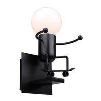 Retro kleur metalen robot wandlamp