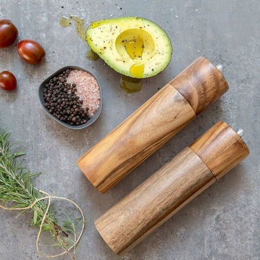GRANO Zout- En Pepermolens Van Acaciahout Met Verstelbaar Keramisch Maalwerk