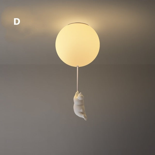 Ballonbeer Plafondlamp | Speelse Beren Ontwerp