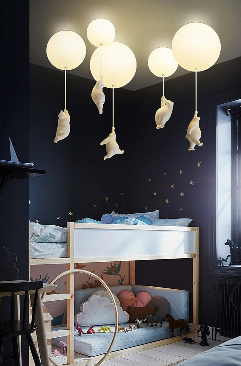 Ballonbeer Plafondlamp | Speelse Beren Ontwerp
