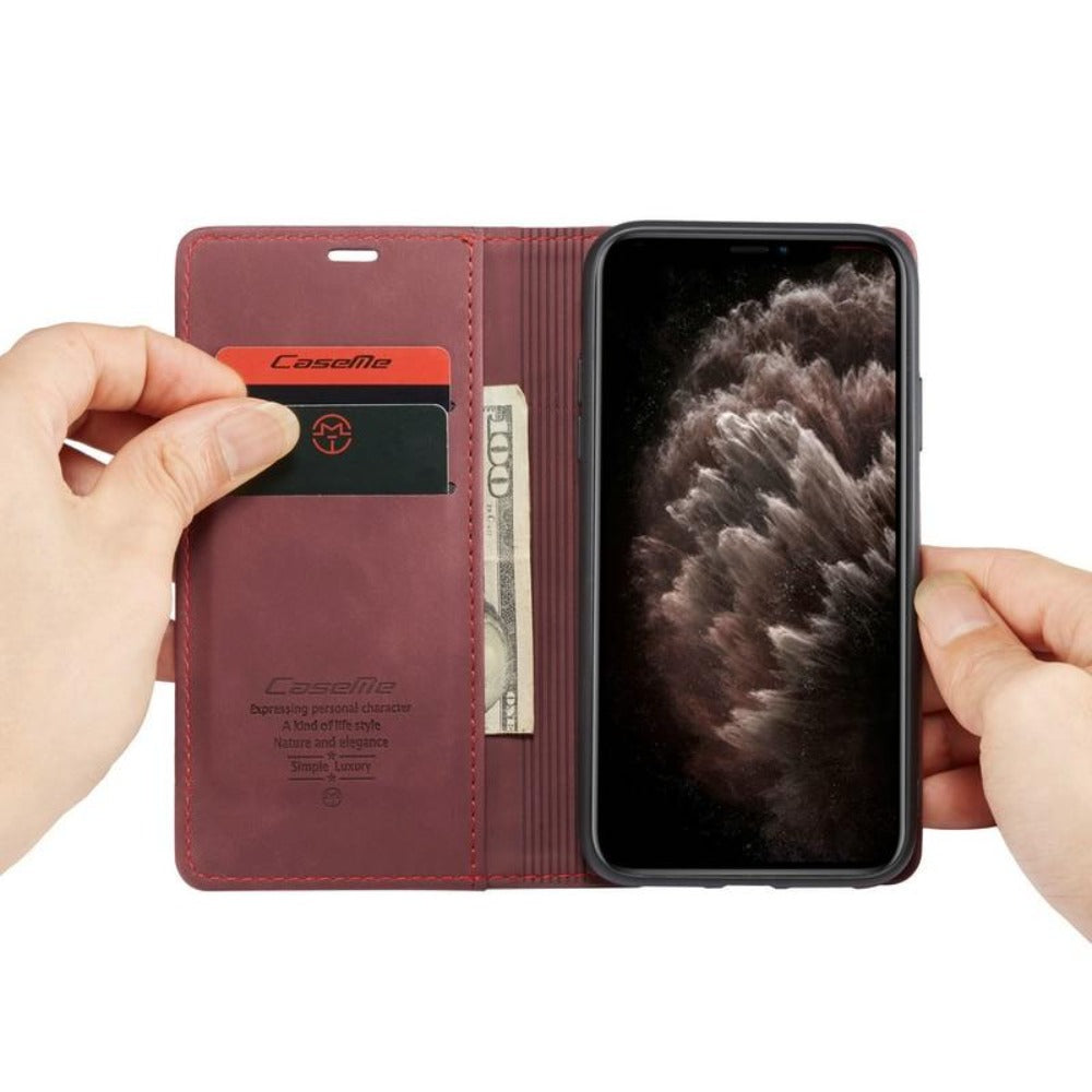 Magnetische Flip Wallet Case voor iPhone